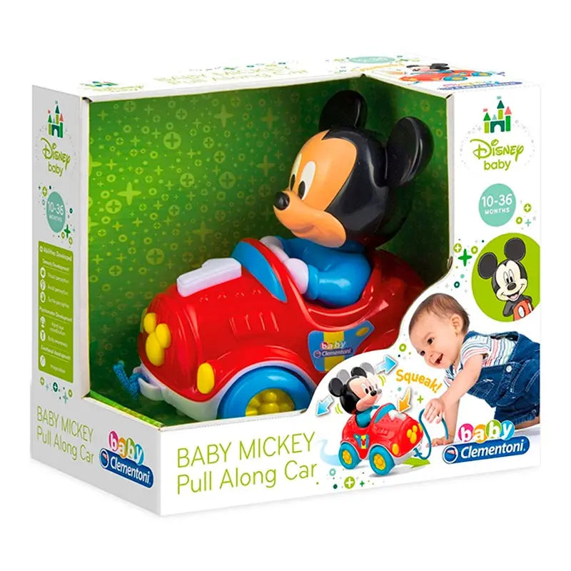 Clementoni-Disney Baby Mickey Pull Along Car