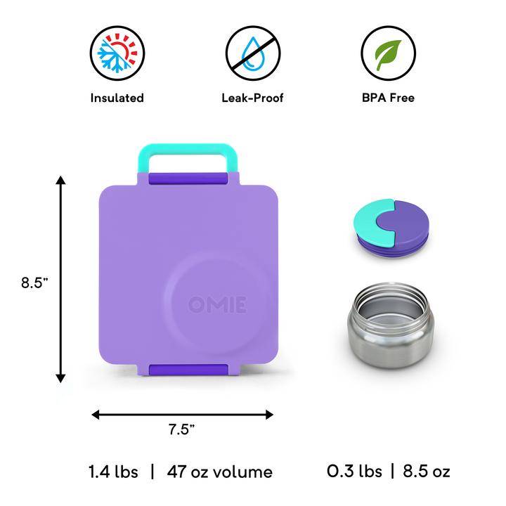 OmieBox Thermos 250ml Purple Plum