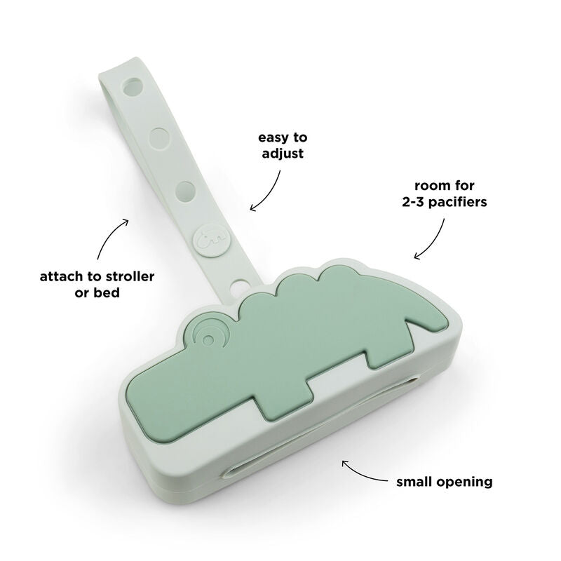 Done by Deer Silicone pacifier pouch - Croco - Green