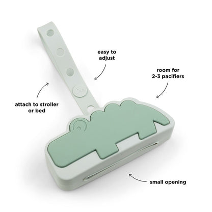 Done by Deer Silicone pacifier pouch - Croco - Green