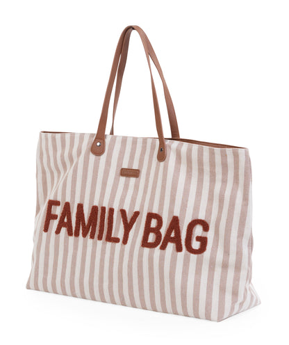 Childhome Family Bag - Stripes  Nude/Terracotta