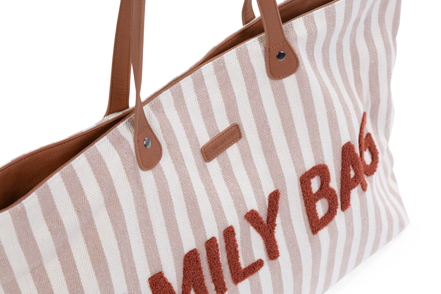 Childhome Family Bag - Stripes  Nude/Terracotta