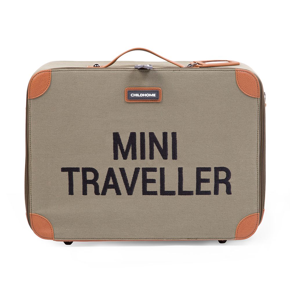 Childhome - Mini Traveller Kids Suitcase - Kaki Canvas