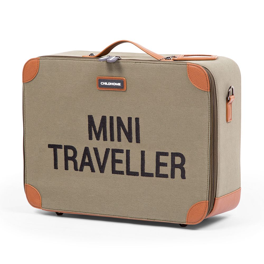 Childhome - Mini Traveller Kids Suitcase - Kaki Canvas