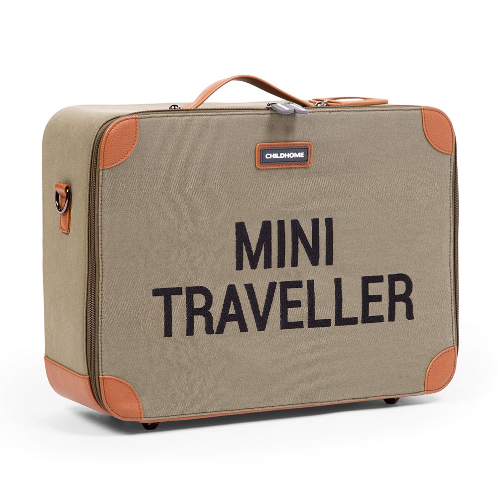 Childhome - Mini Traveller Kids Suitcase - Kaki Canvas