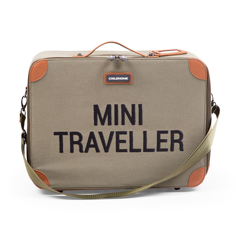 Childhome - Mini Traveller Kids Suitcase - Kaki Canvas