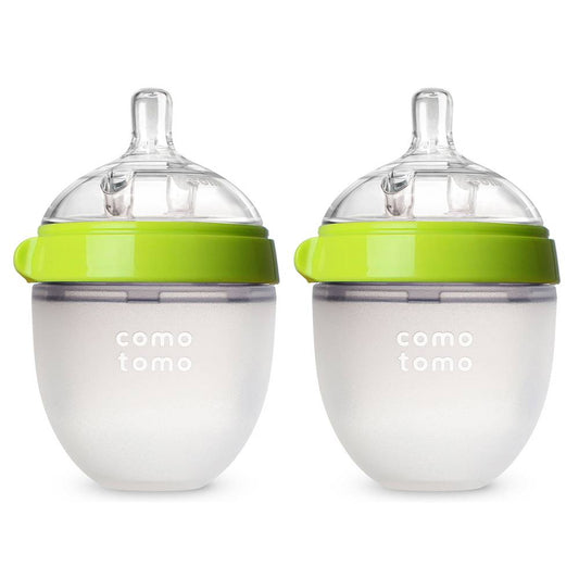 Comotomo - Natural Feel Baby Bottle 150ml - 2 Pack - Green