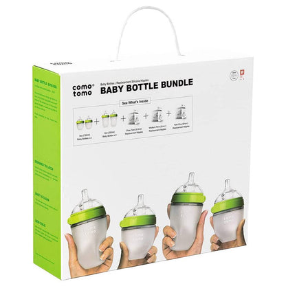 Comotomo - Baby Bottle Bundle Green