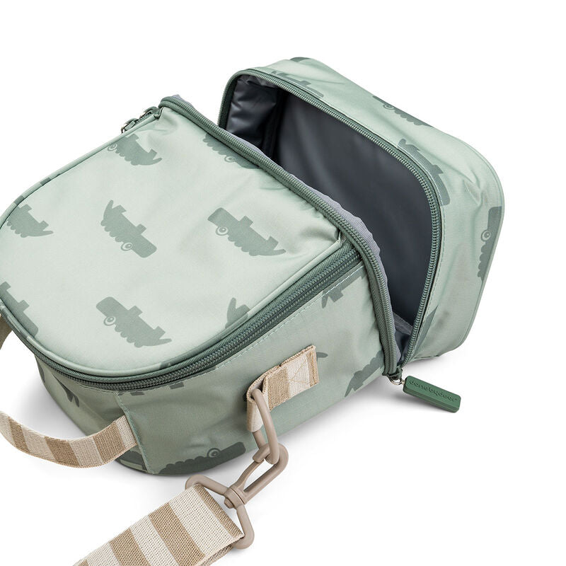 Done by Deer - Kids Insulated Lunch Bag- Croco Green