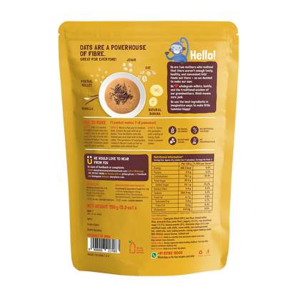 Slurrp Farm-Instant Breakfast Millet Pancake Mix, Banana Choco-Chip And Supergrains 150gm