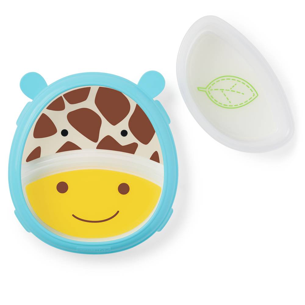 SkipHop-Zoo Smart Serve Plate & Bowl Set-Giraffe