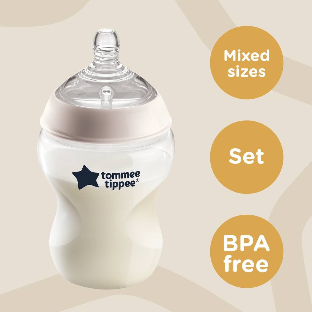 Tommee Tippee Closer to Nature Feeding Bottle Kit- Clear