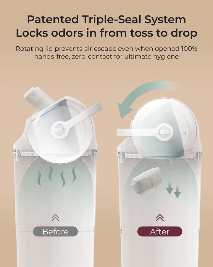 Diagram of the Momcozy patented triple-seal system