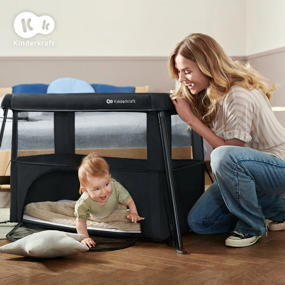 Kinderkraft - Cami 3-In-1 Baby Cot - Black