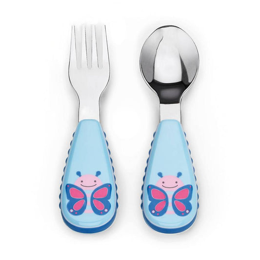 SkipHop Zootensils Fork & Spoon-Butterfly