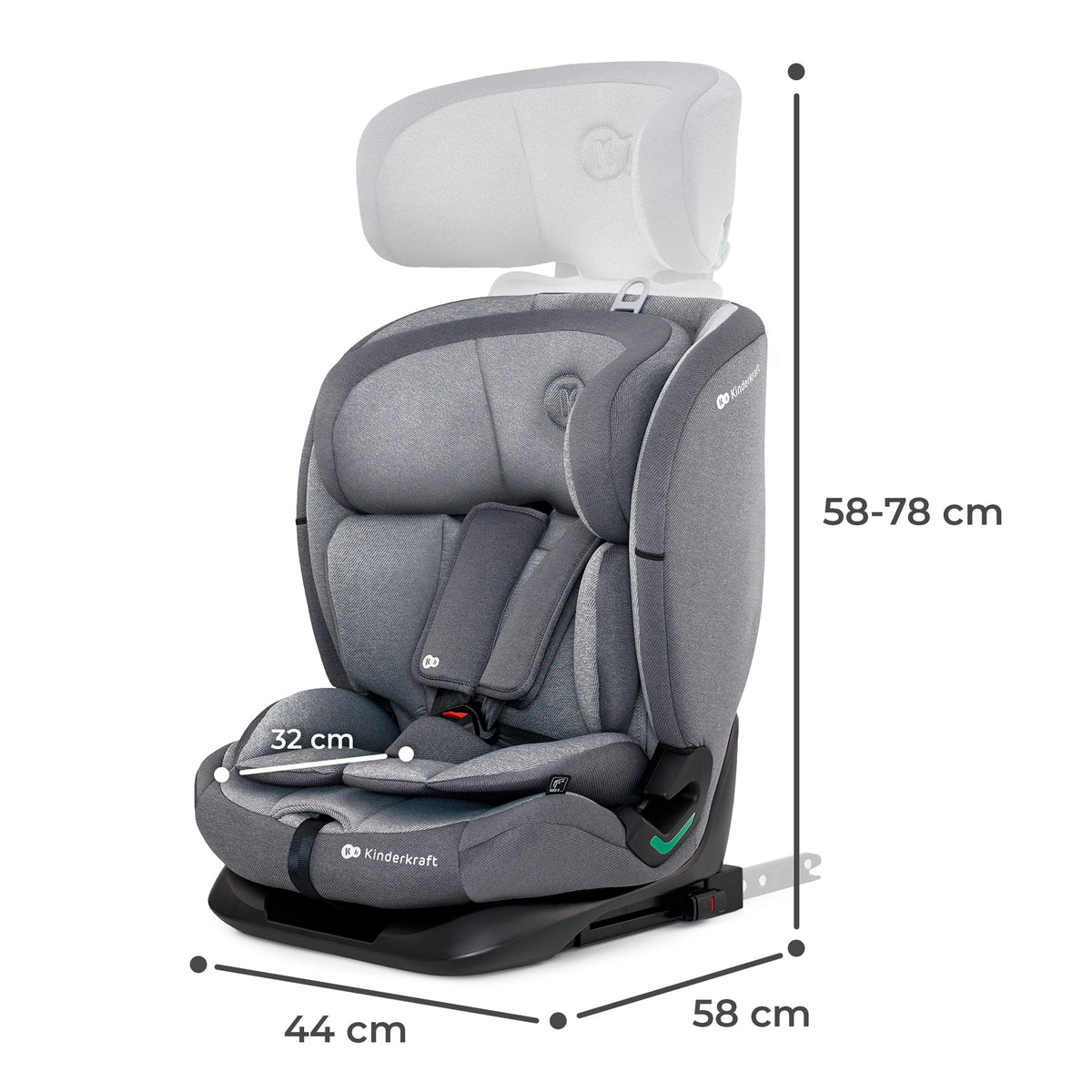 Kinderkraft - OneTo3 I-Size Car Seat - Grey