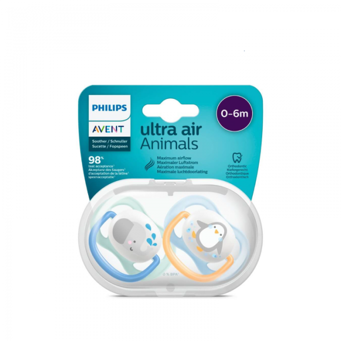 Philips Avent Soother Air Coll 0-6m Elep/Peng