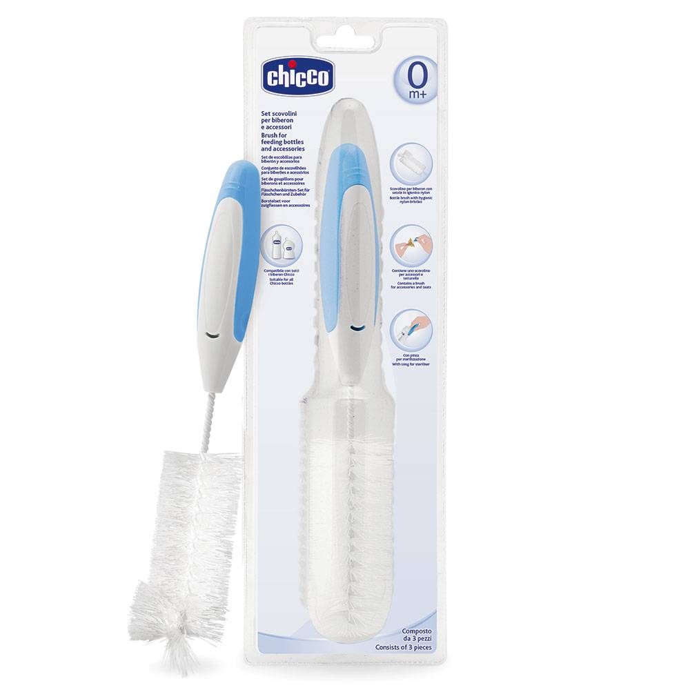 Chicco - 3-in-1 Feeding Bottle Brush Set