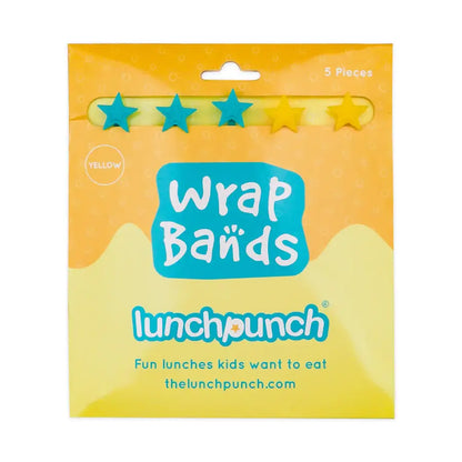 Lunch Punch Silicone Wrap Bands -Yellow (5 Pack)