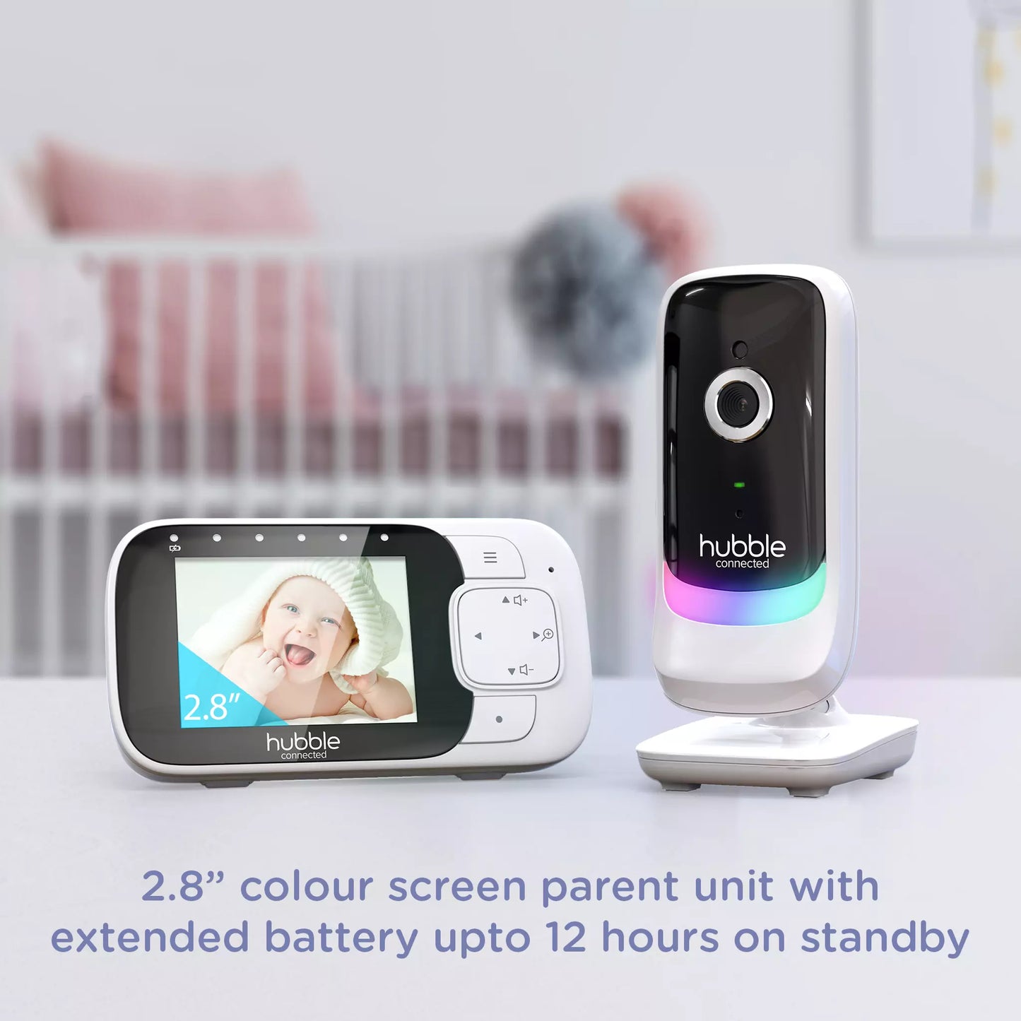 Hubble-Nursery 2.8 inch View Glow Video Baby Monitor