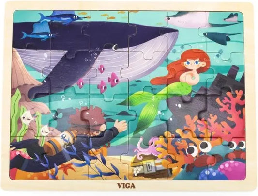 24-Piece Wooden Jigsaw Puzzle Sea Secret - Viga