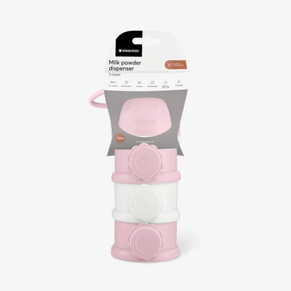 Milk powder dispenser 3-layer Pink-Kikkaboo