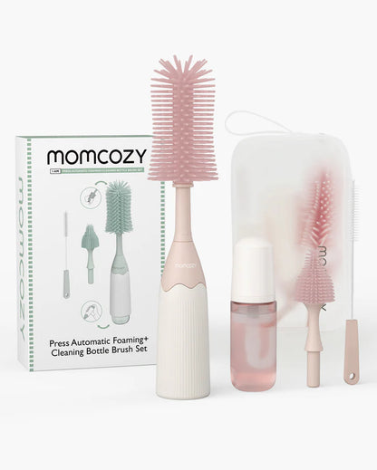 Momcozy Innovative Push-Press Design Bottle Brush Kit