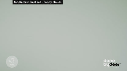 Done by Deer-Foodie first meal set w/suction - Happy Clouds -Green