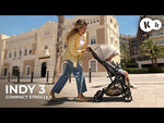 Kinderkraft - Indy 3 Pushchair Travel Stroller - Onyx Black
