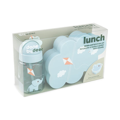 Done by Deer-Lunch & snack box w/straw bottle - Playground - Blue