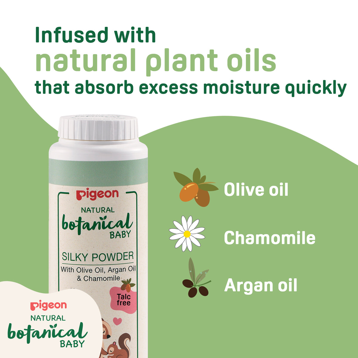 Pigeon Natural Botanical Baby Silky Powder – 125g