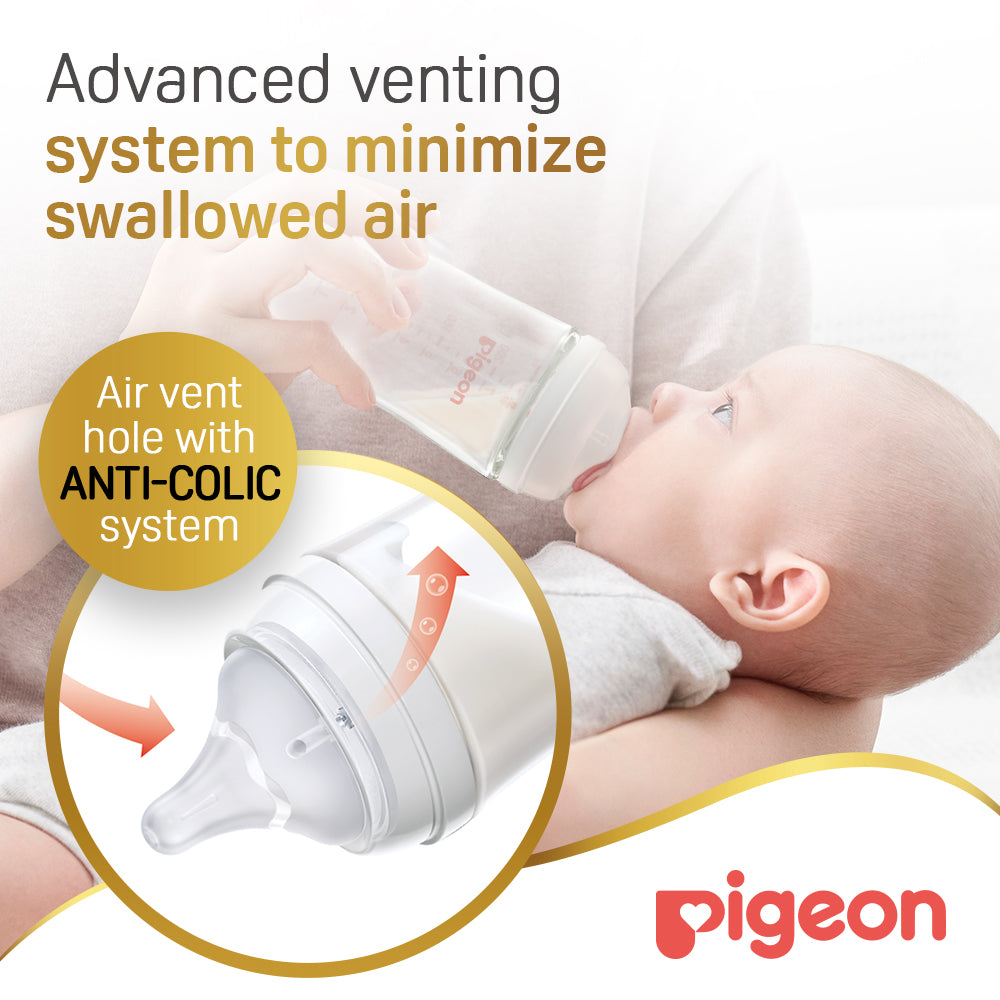 Pigeon SofTouch nursing bottle advanced anti-colic vent system