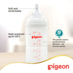 Pigeon SofTouch bottle with soft and stretchable nipple made from PP material