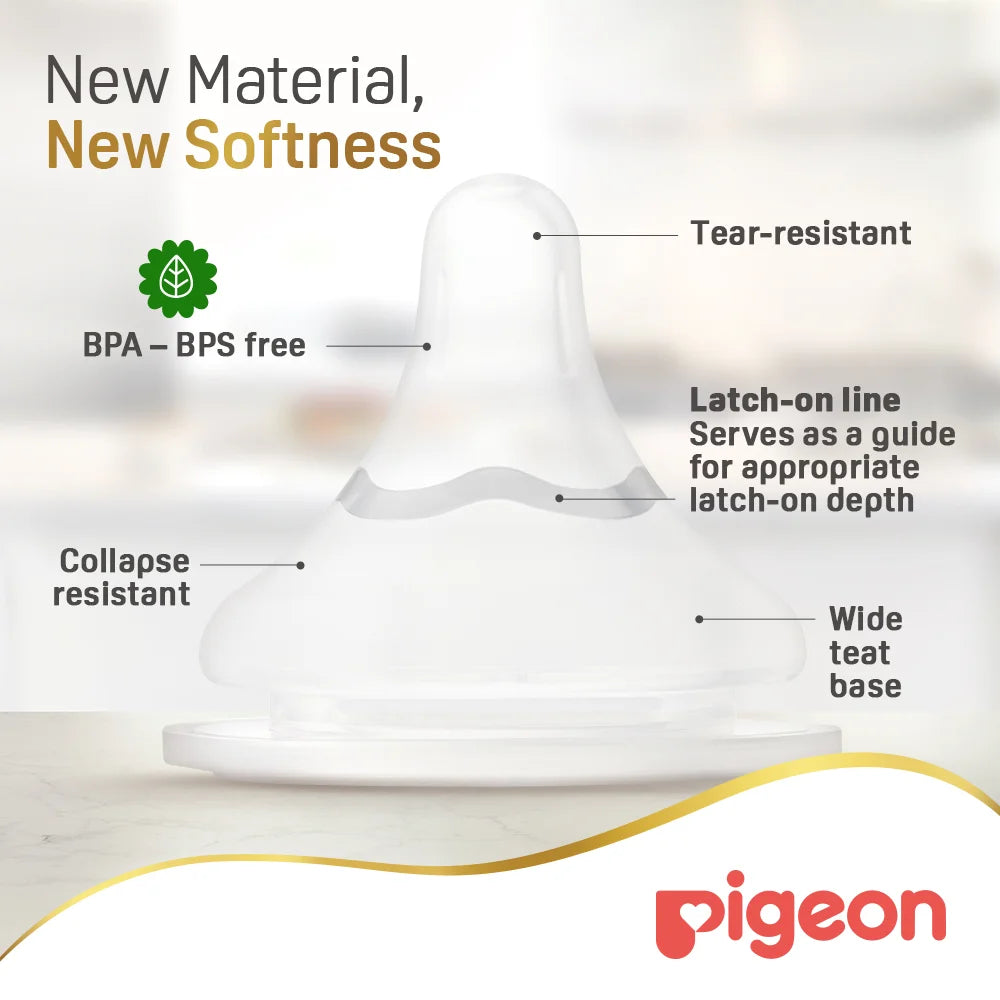 Pigeon SofTouch WN3 Replacement Nipple SS - 2 Pack, 0+ Months