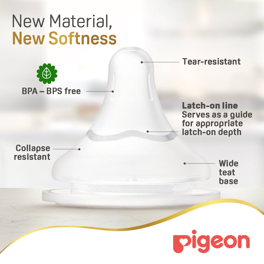 Pigeon SofTouch WN3 Replacement Nipple LL - 2 Pack, 9+ Months