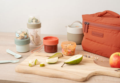 Done by Deer -To go 2-way snack container -Birdee -Green