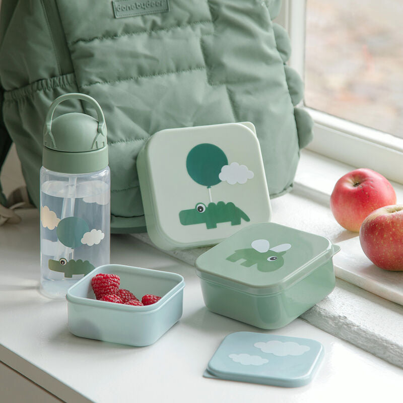Done by Deer - Snack box set 3 pcs - Happy clouds - Green