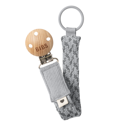 Bibs - Pacifier Clip - Cloud/Iron