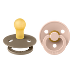 Bibs Pacifier Size 1 - Baby 0-6M (2pcs)-Dark Oak/Blush