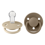Bibs -De Lux 2 Pack Silicone Onesize- Vanilla/Dark Oak