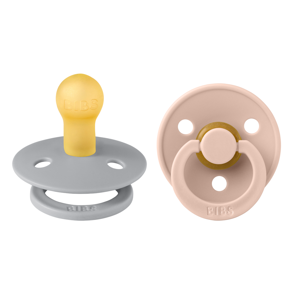 Bibs Pacifier Size 1 - Baby 0-6M (2pcs)-Cloud/Blush