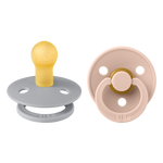 Bibs Pacifier Size 1 - Baby 0-6M (2pcs)-Cloud/Blush